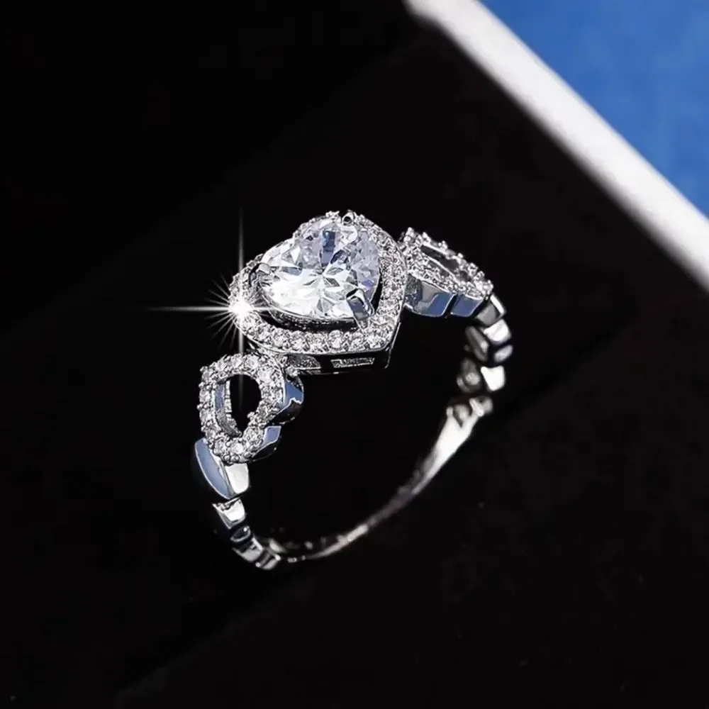 ✨️ Heart Zircon Engagement Ring Valentine's Day Gift